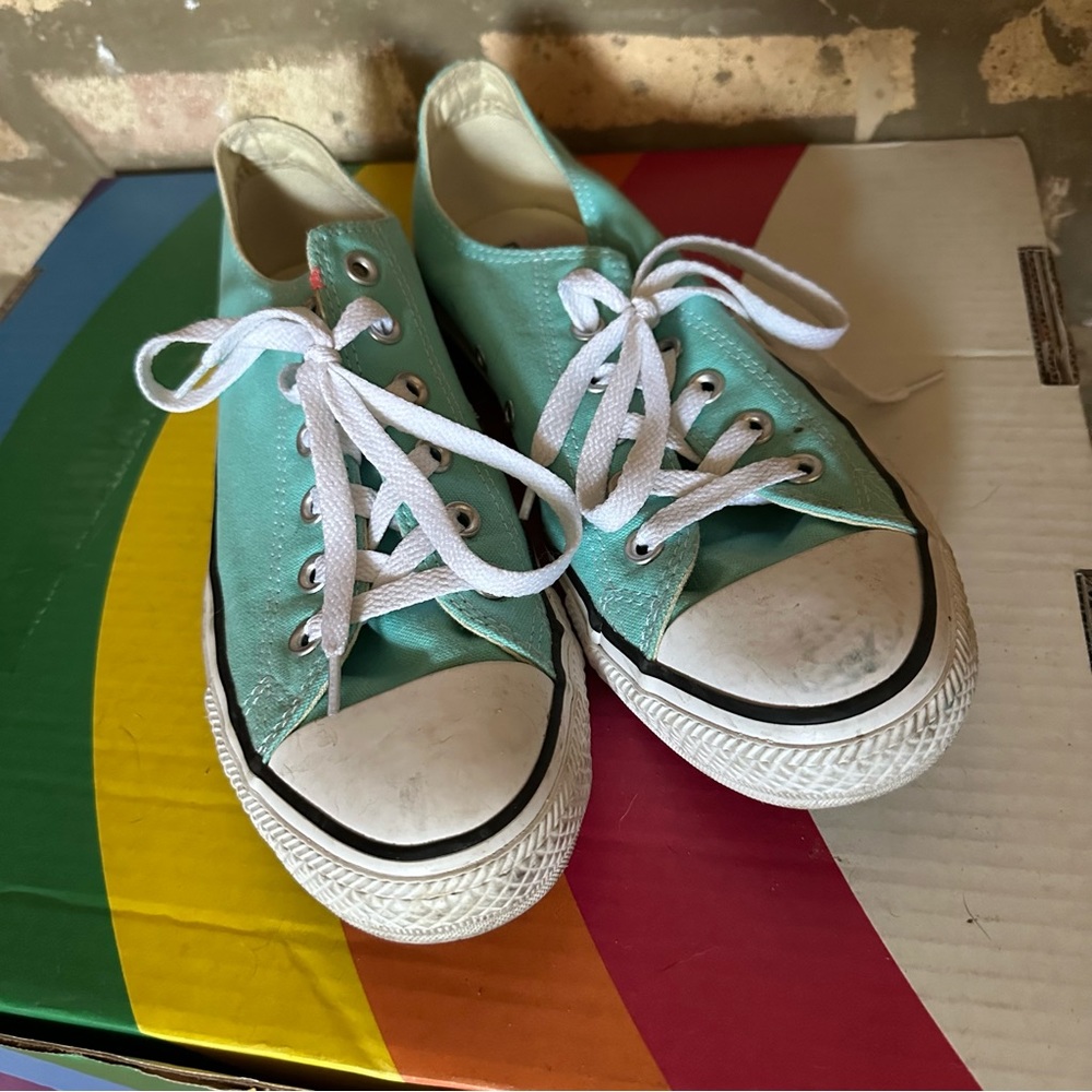 Tiffany Blue Ankle Converse
